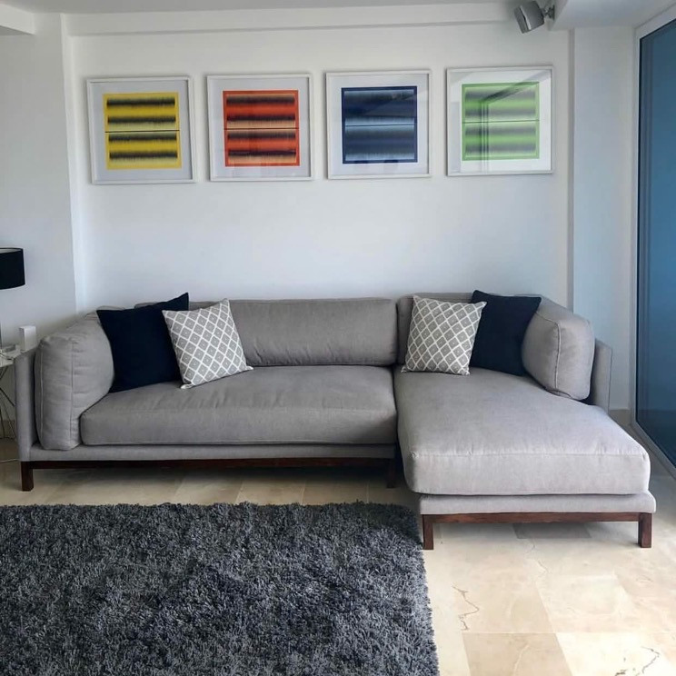 Mid grey sectional sofa