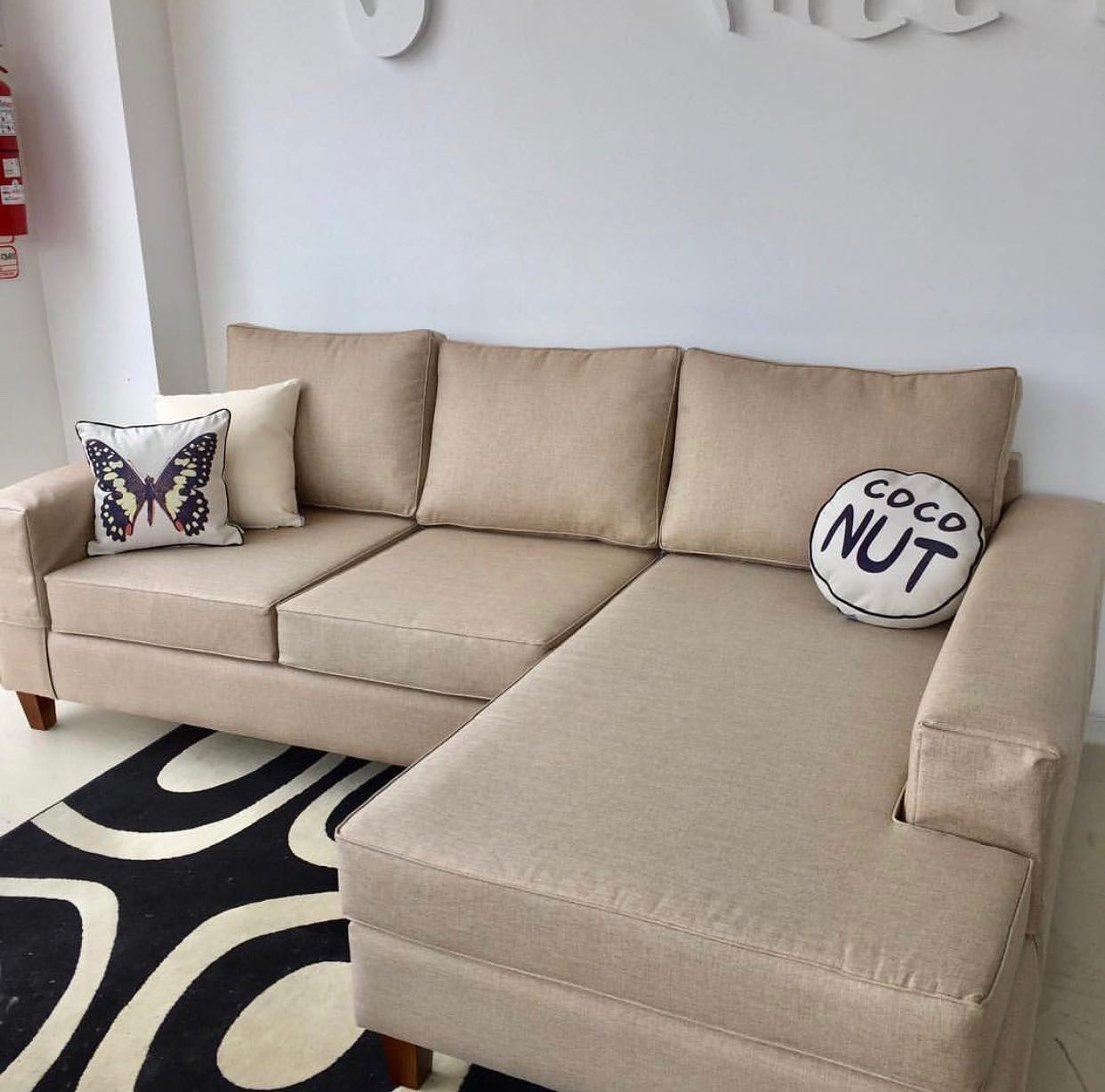 Beige sectional sofa